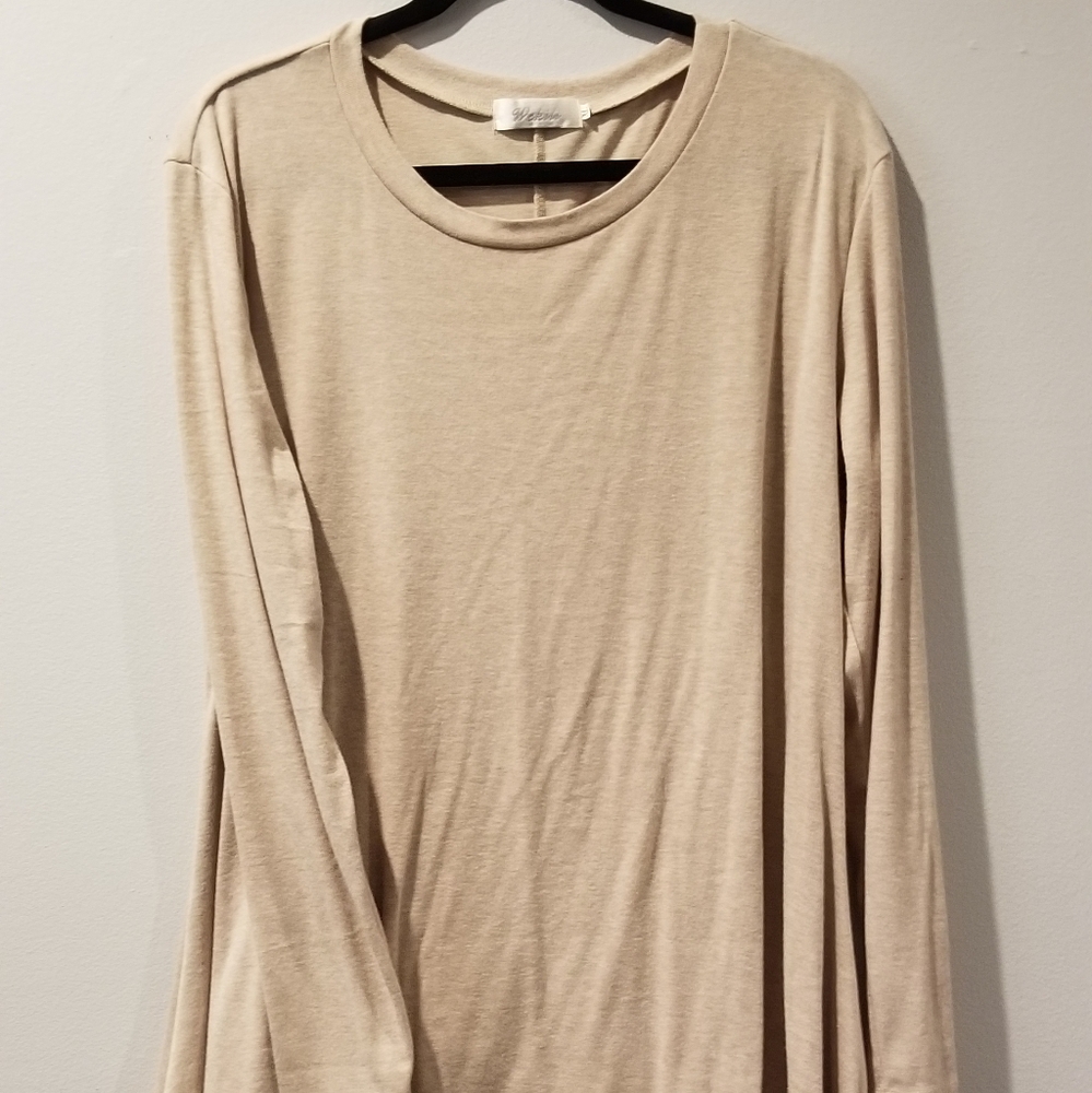 Tan w/white Lace Tunick Dress - XLarge